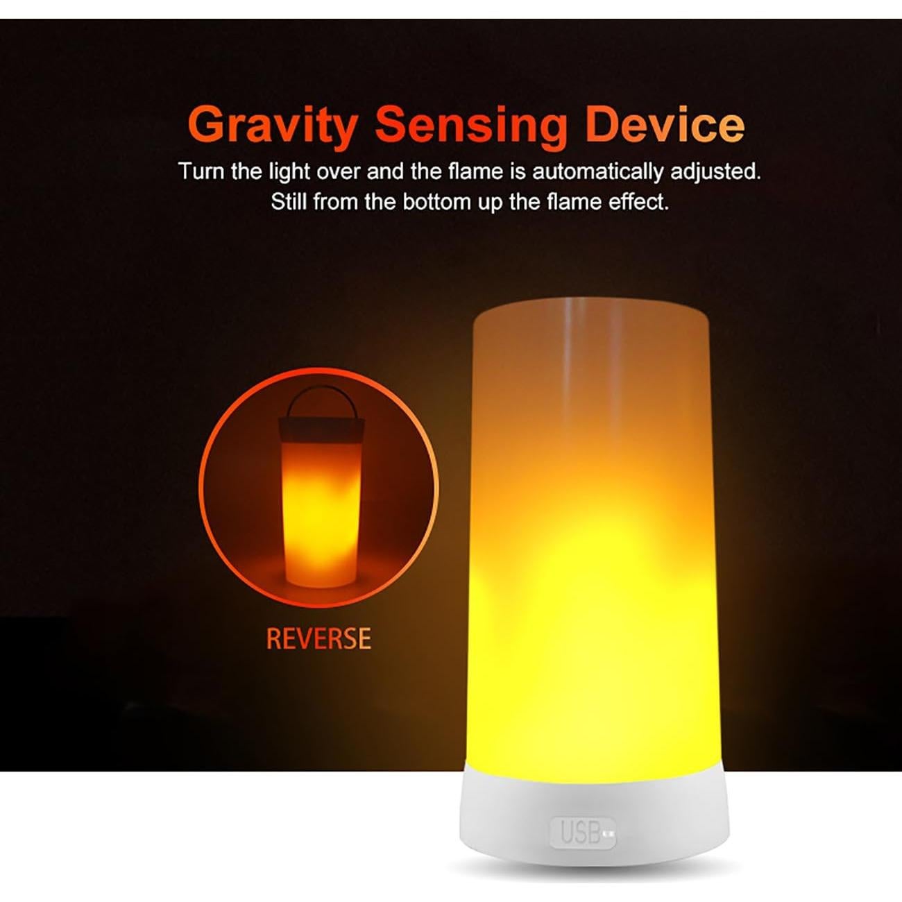 Lámpara LED Efecto Llama LOVUMMOR con Control Remoto y USB