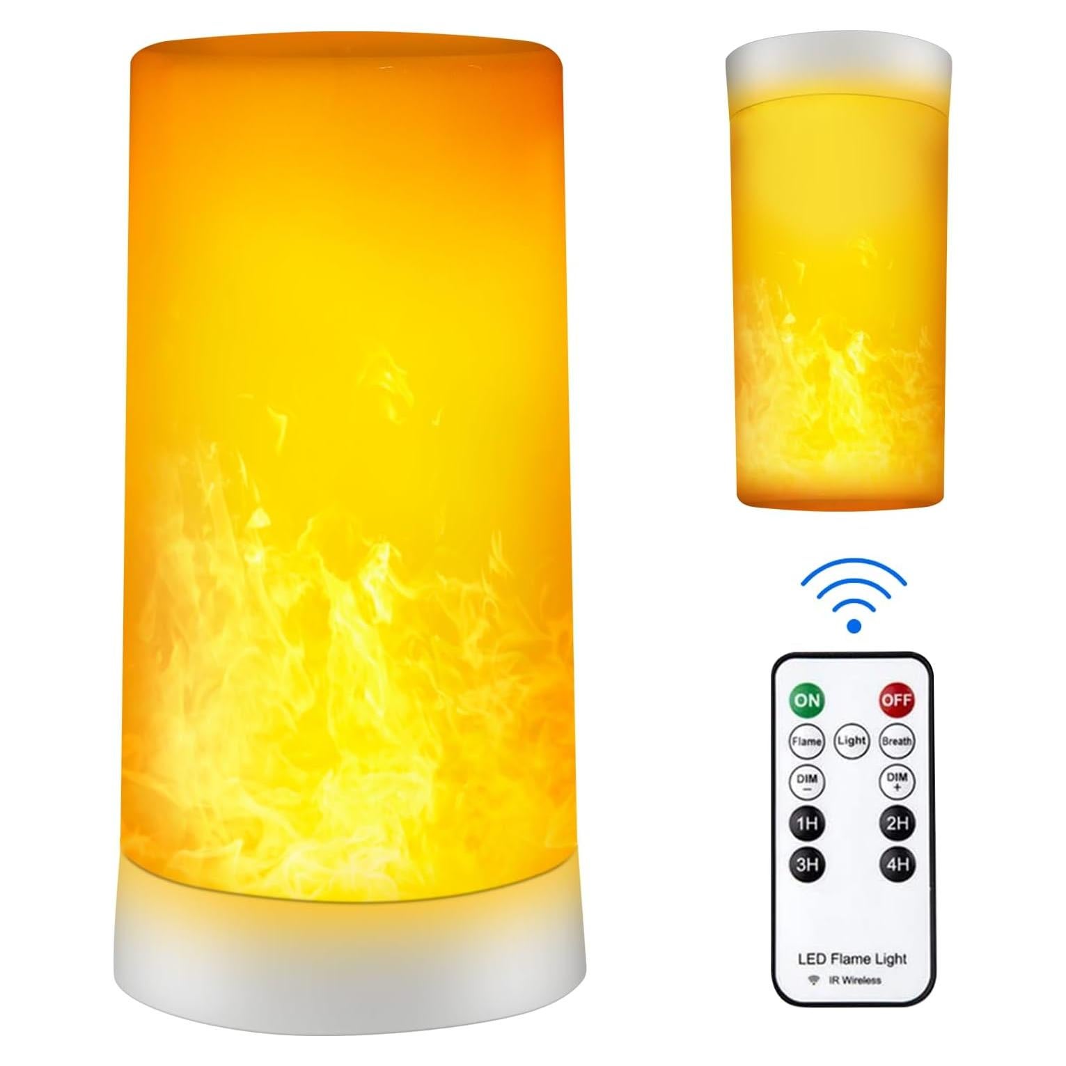 Luz LED Efecto Llama Noieyal con Control Remoto y Temporizador