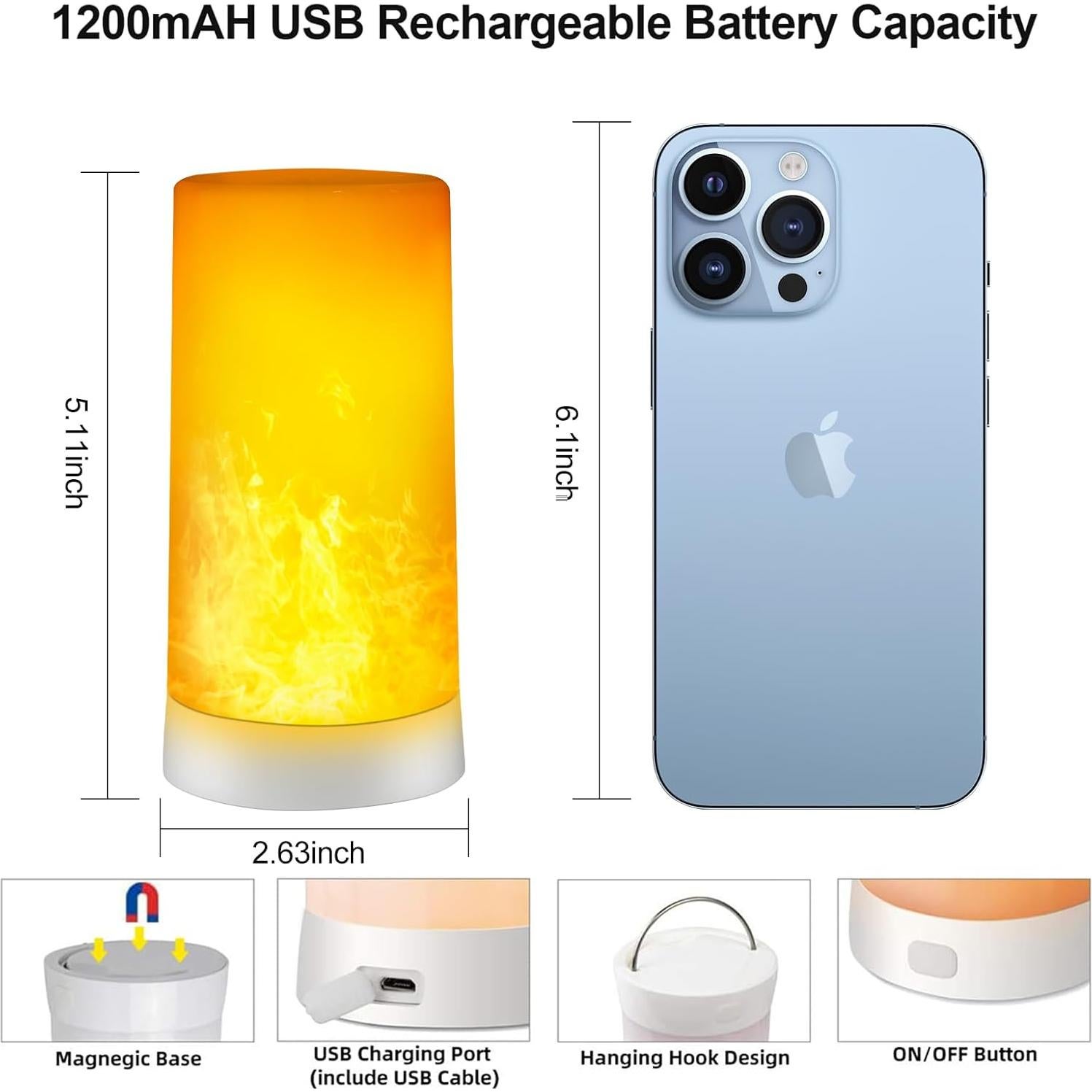 Luz LED Efecto Llama Noieyal con Control Remoto y Temporizador