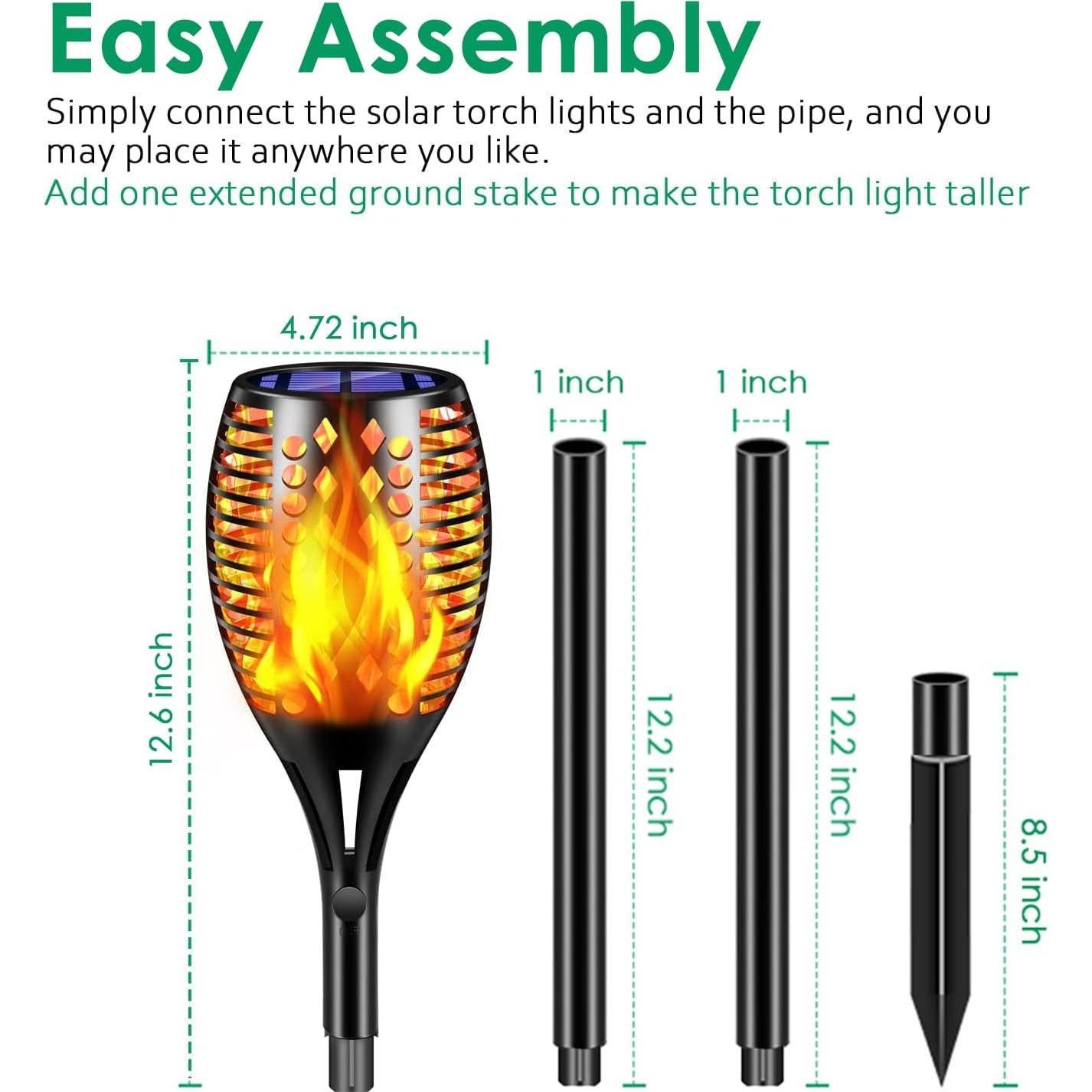 Luces Solares para Exteriores TomCare 6 Piezas LED IP65