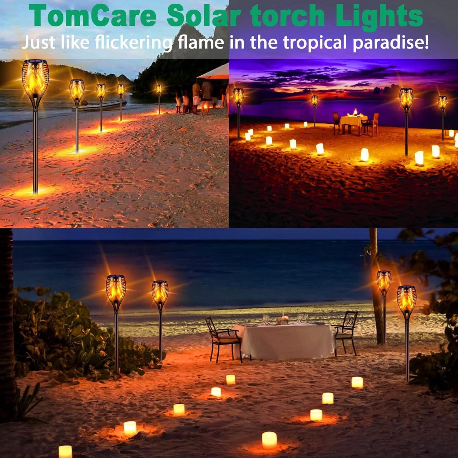 Luces Solares para Exteriores TomCare 6 Piezas LED IP65