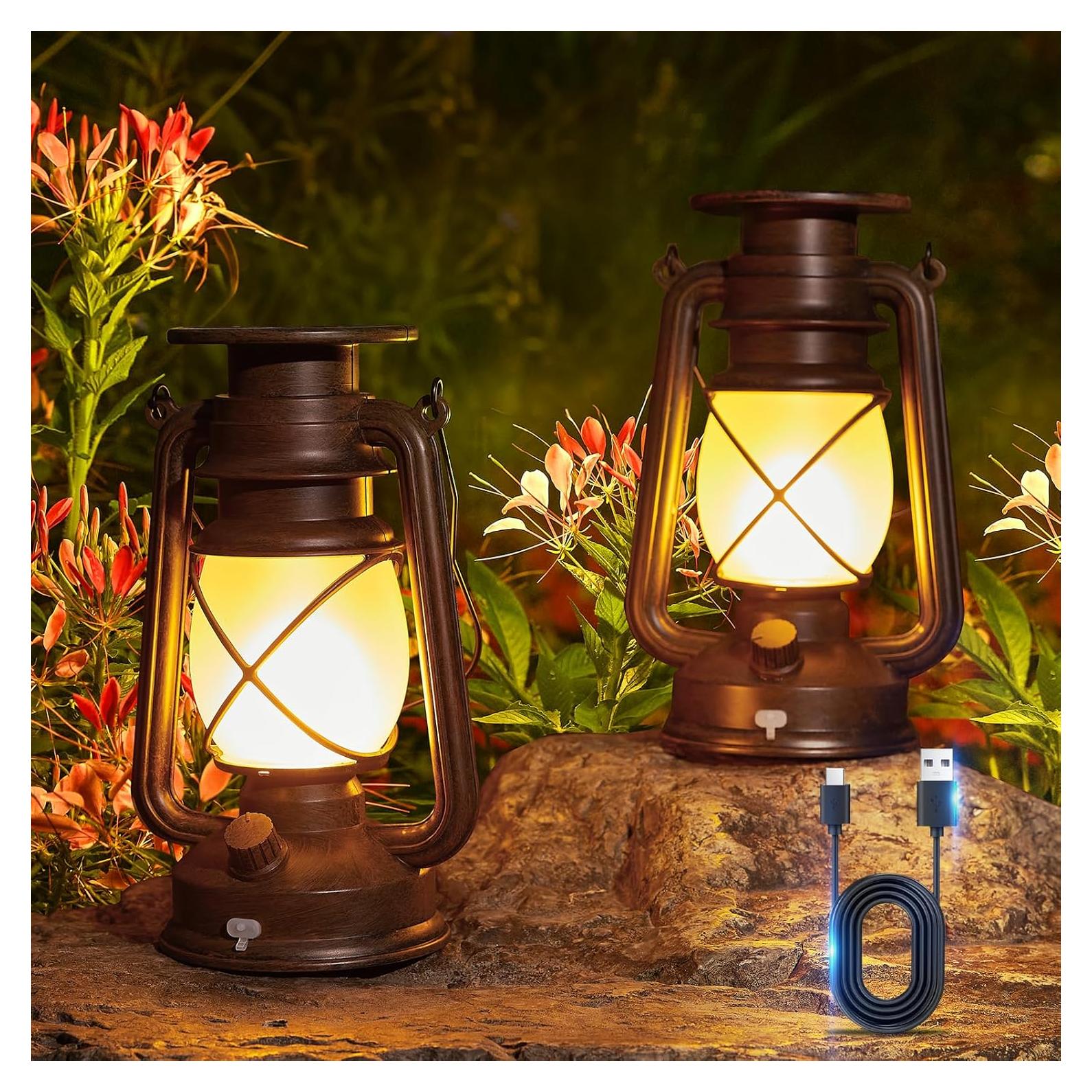 Lámparas Solares KOOPER Vintage Colgantes 2 Pzs Impermeables