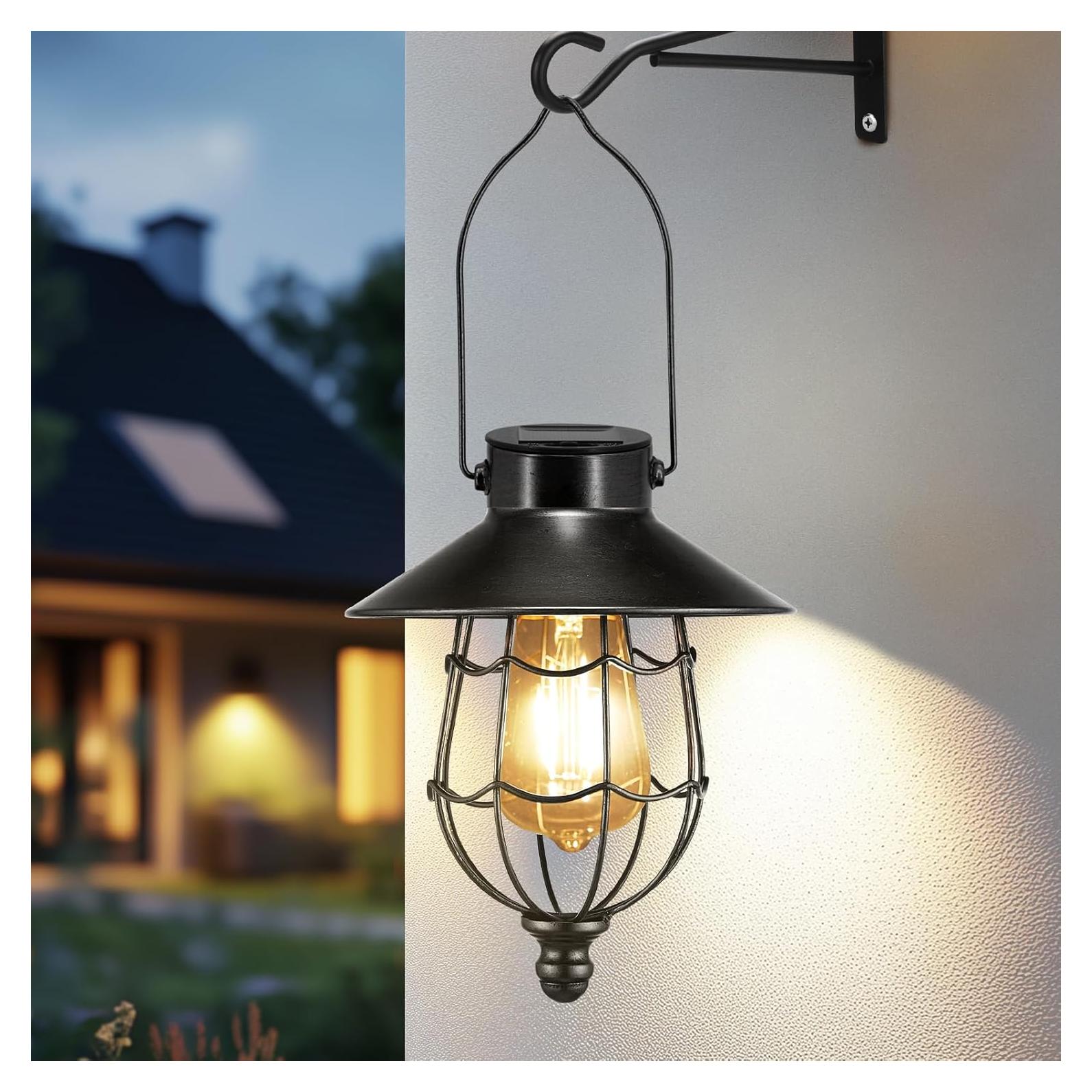 Linterna Solar Colgante Pearlstar Vintage Metal 80cm IP44