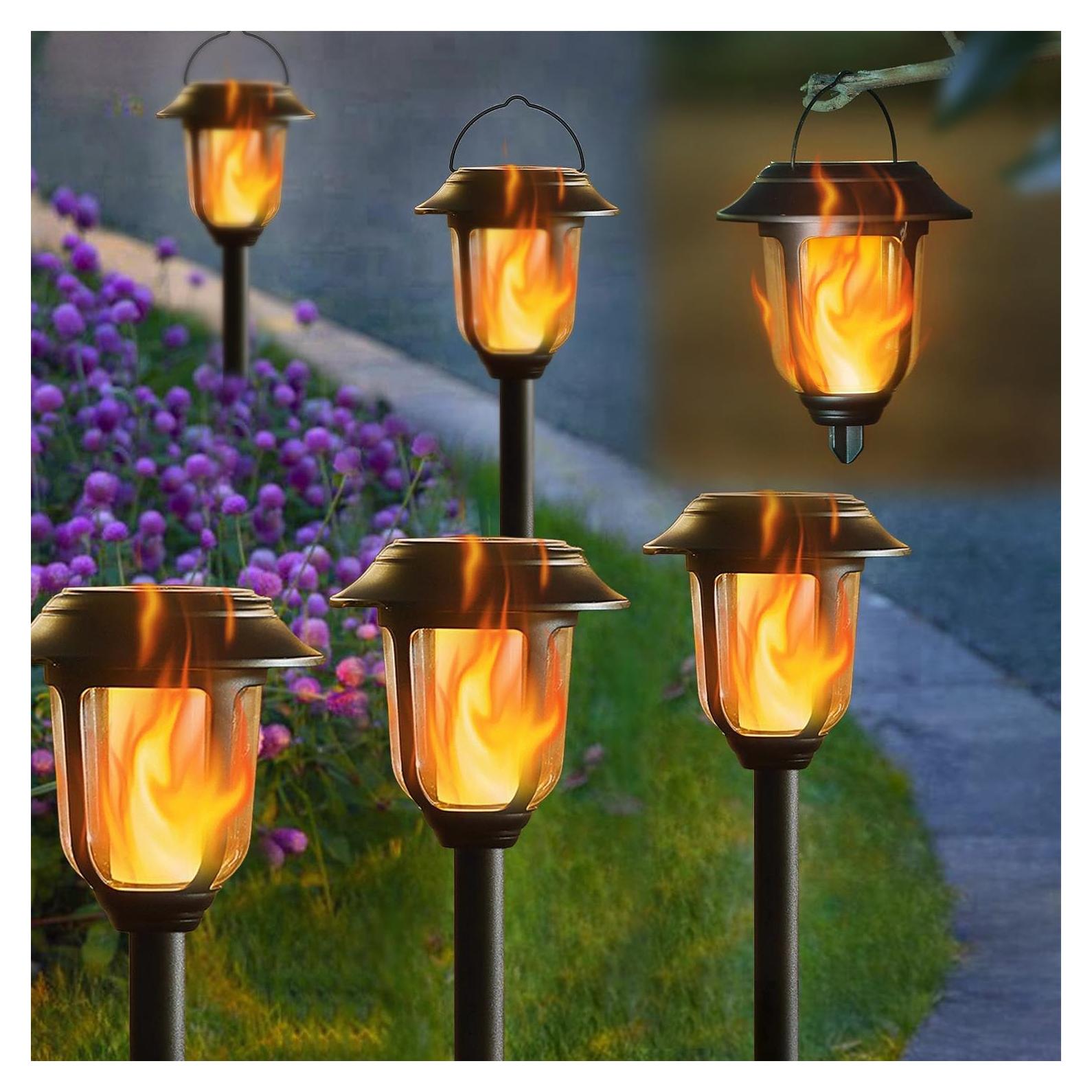 Luces de Llama Solar Dynaming para Jardín - Paquete de 6