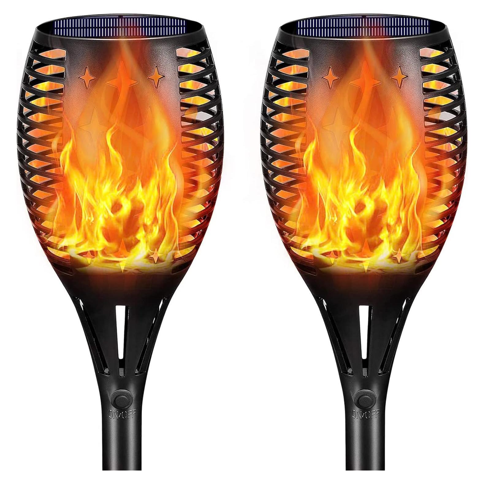 Antorchas Solares YoungPower 2P con Llamas Danzantes IP65