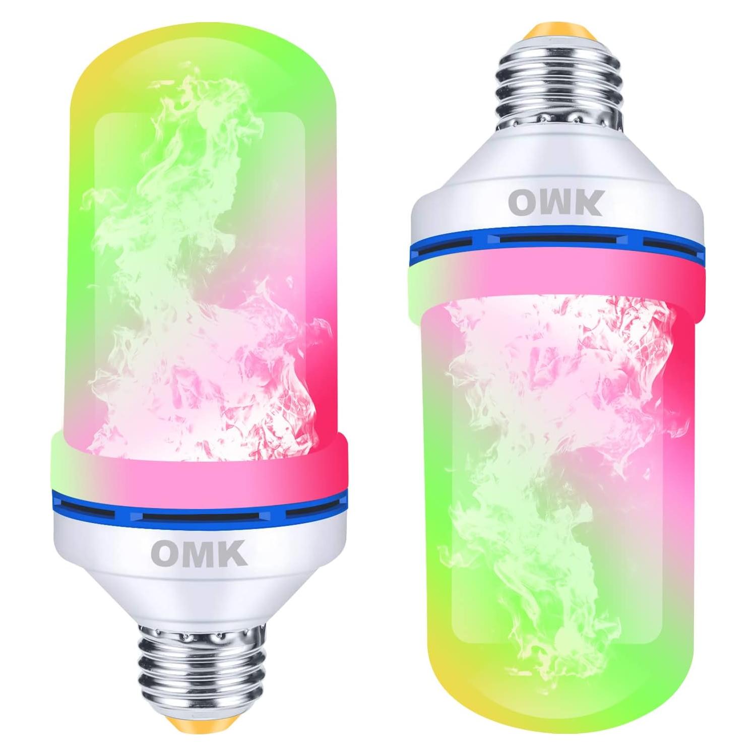 Bombillas LED Efecto Llama OMK 2 Pack 12.7cm Decoración