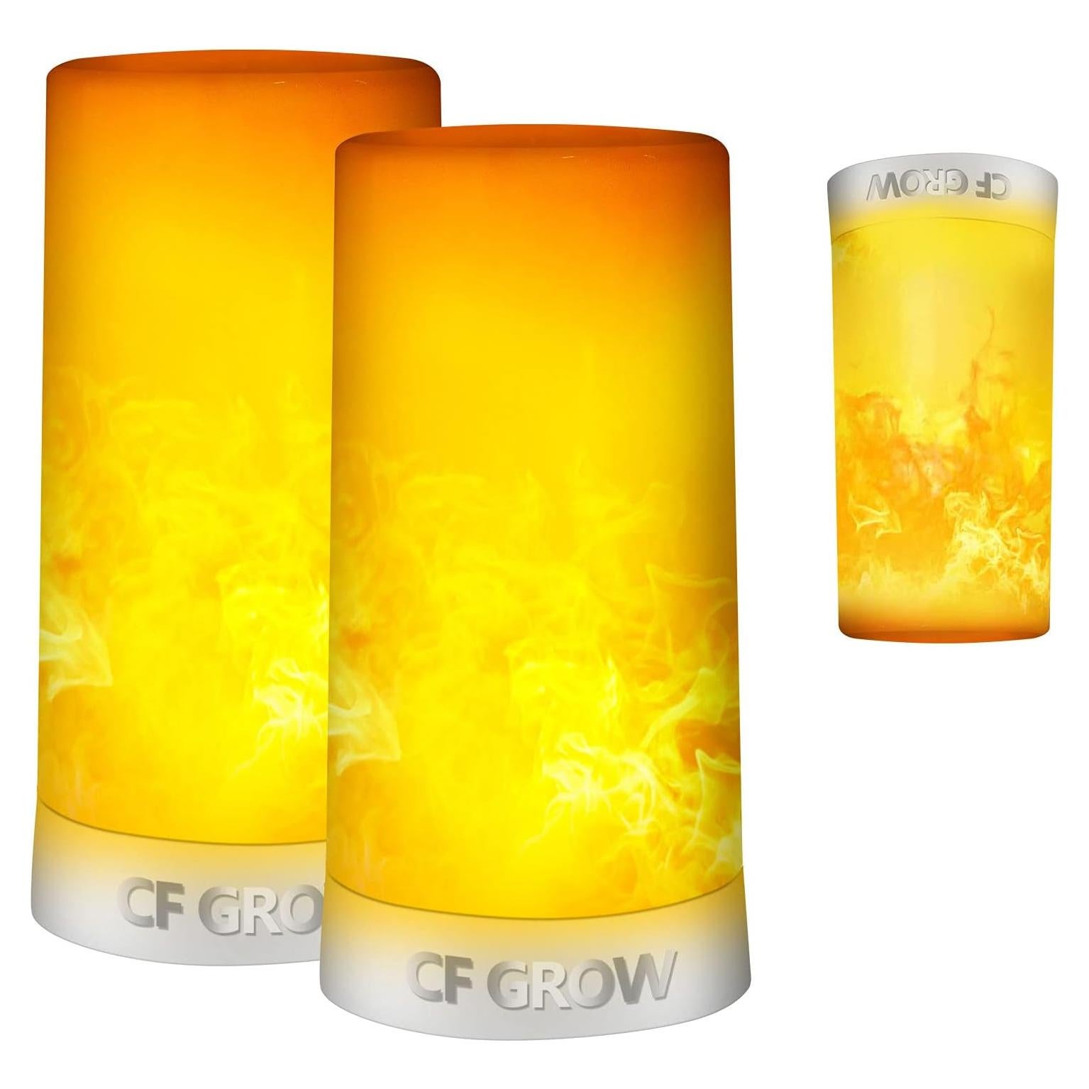 Lámpara de Llama LED CFGROW Recargable USB Impermeable 2PCS