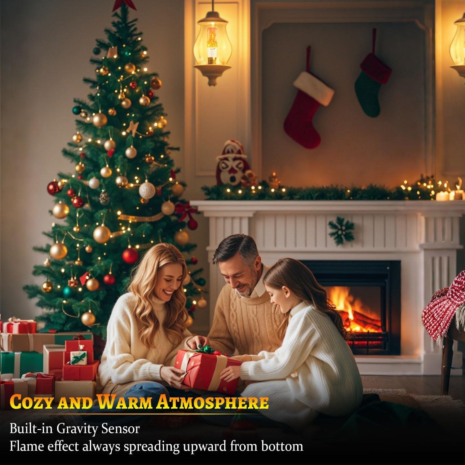 Bombillas LED de Llama HoogaLife E26 - 2 Paquete Efecto Cálido