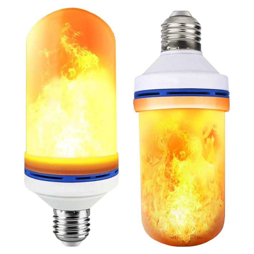 Bombilla LED Efecto Llama YIZCO 6W E26 - 4 Modos de Fuego (2 Pzas)