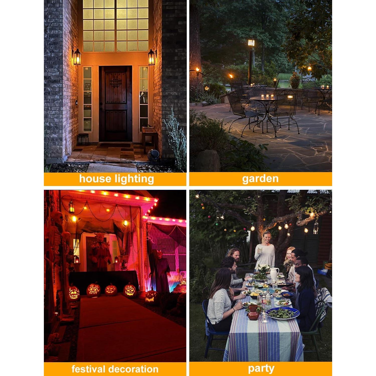 Bombillas LED de Llama Hompavo E26/E27 4 Modos 600 Lúmenes