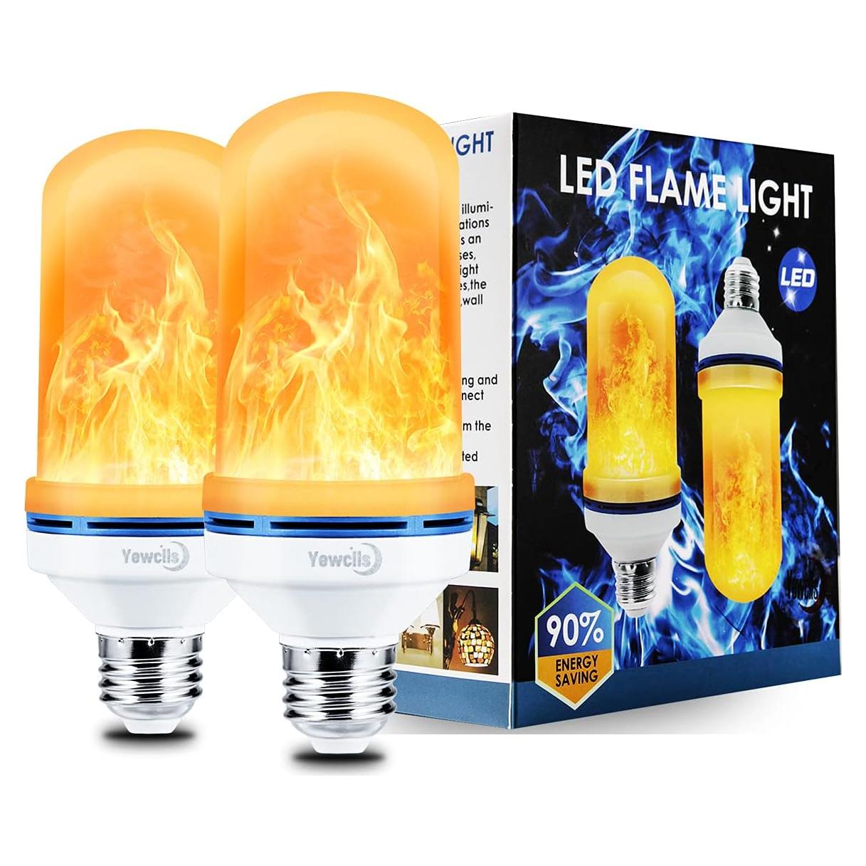 Bombilla LED E26 Yewclls con Efecto Llama - Paquete de 2