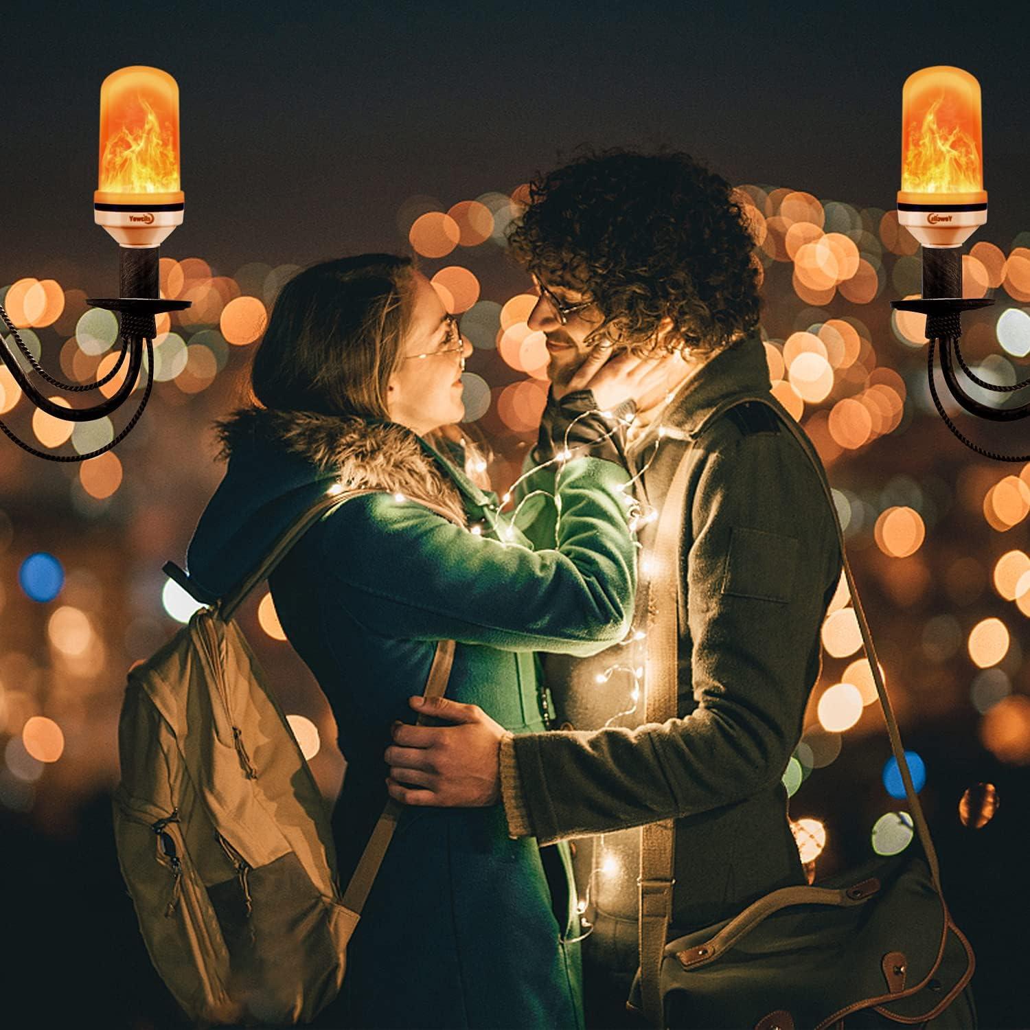 Bombilla LED E26 Yewclls con Efecto Llama - Paquete de 2