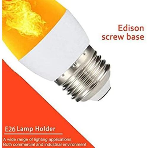 Bombilla LED Efecto Llama E26 4W Amarillo Cálido para Decoración