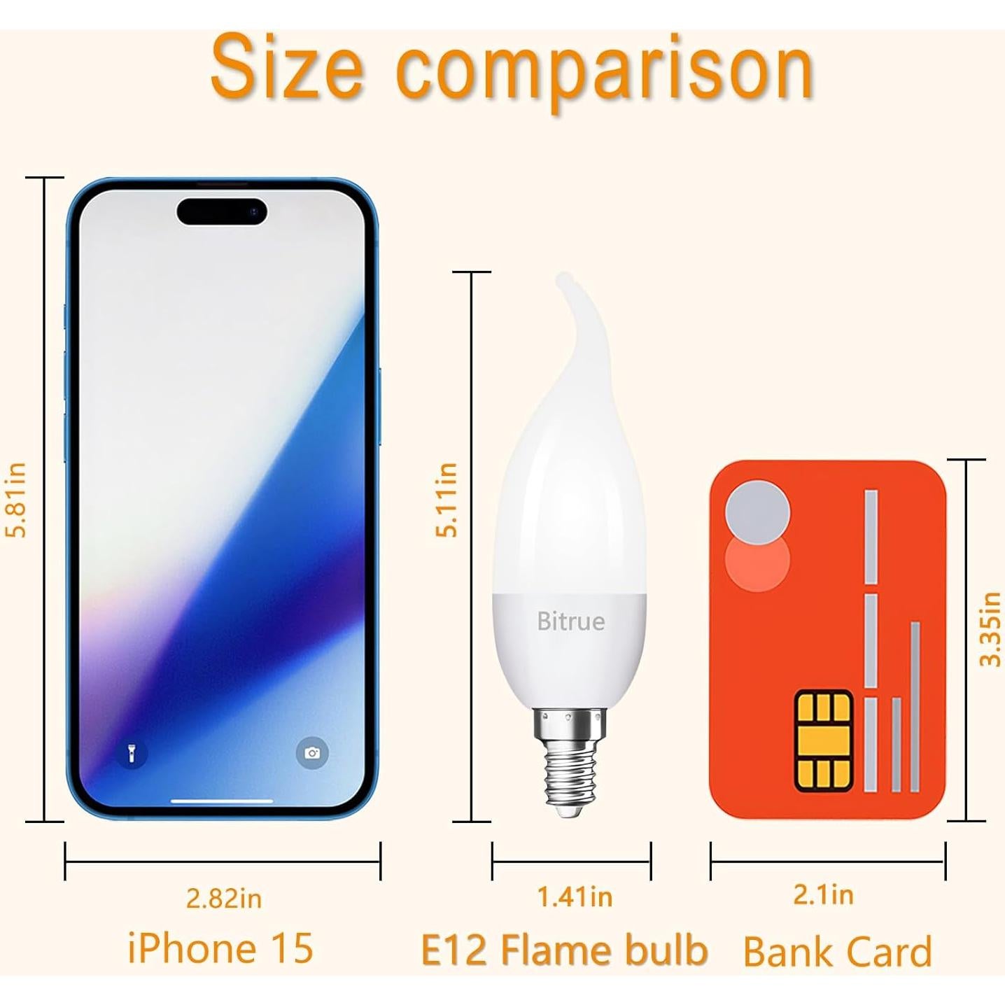 Bombilla LED de Llama Bitrue E12 - 3 Modos, 2 Paquete