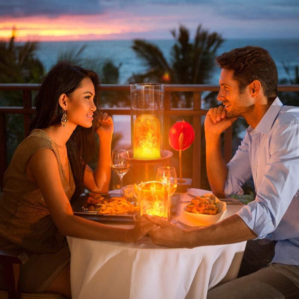 Bombillas LED de Llama CPPSLEE E26 Amarillo 2 Paquete 3W