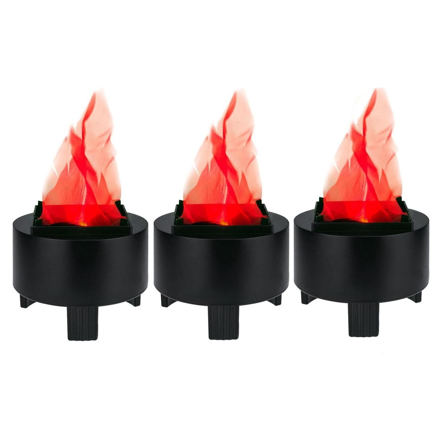 Luz de Llama Falsa LED 3D Lancoon - Paquete de 3 Bombillas