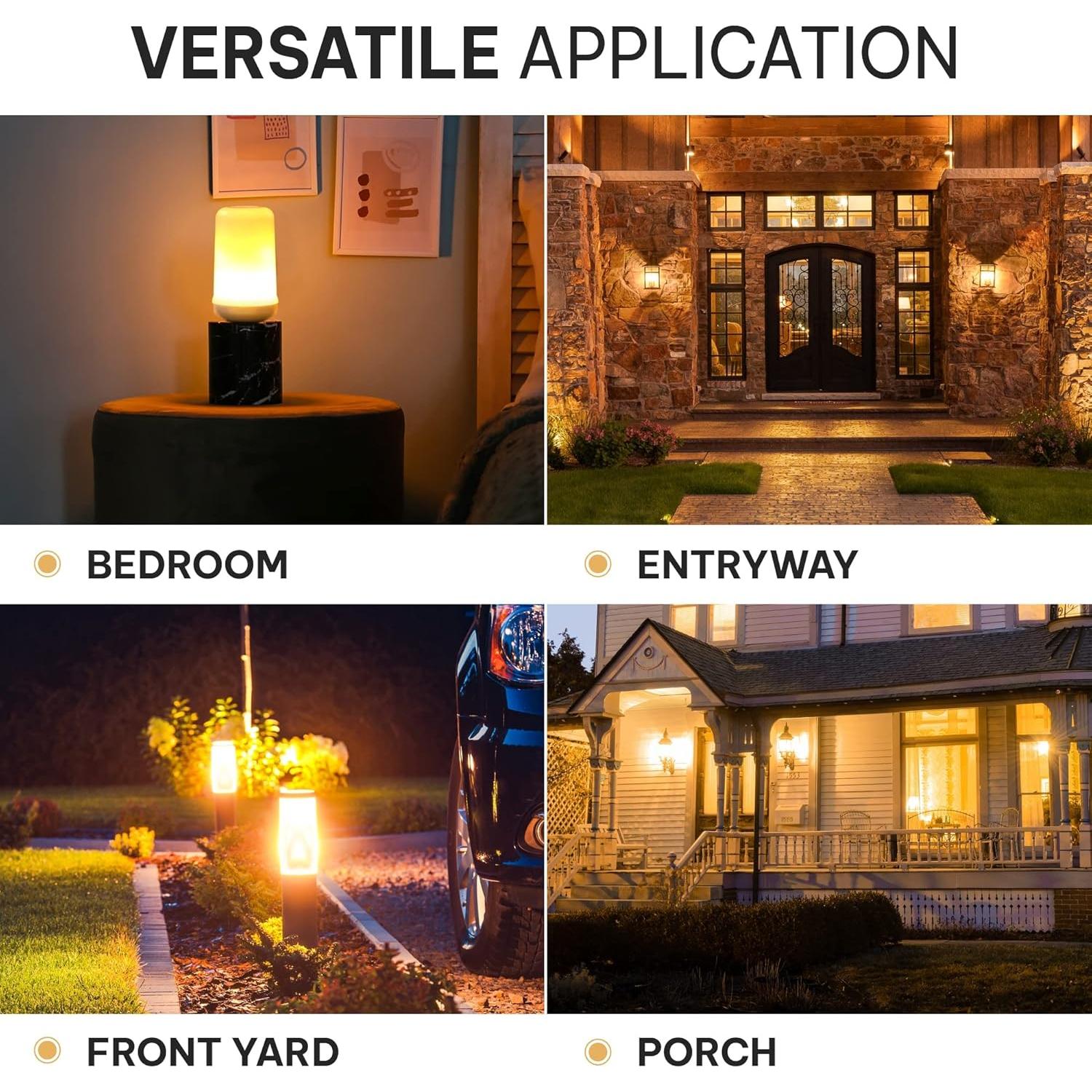 Bombillas LED E26/E27 Hudson - Efecto Llama Naranja 3W - Paquete de 2