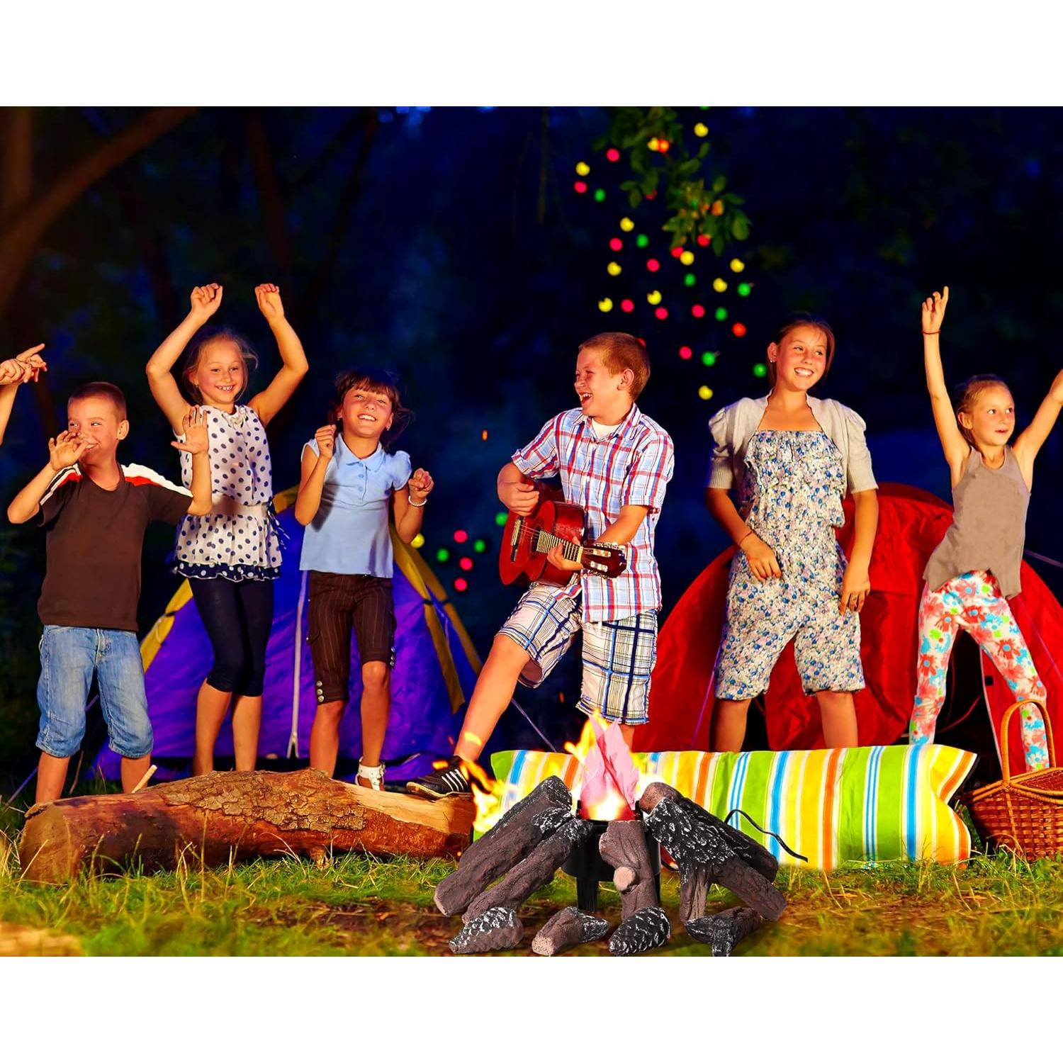 Lámpara Nocturna LED 3D Sawysine con Efecto Llama Falsa