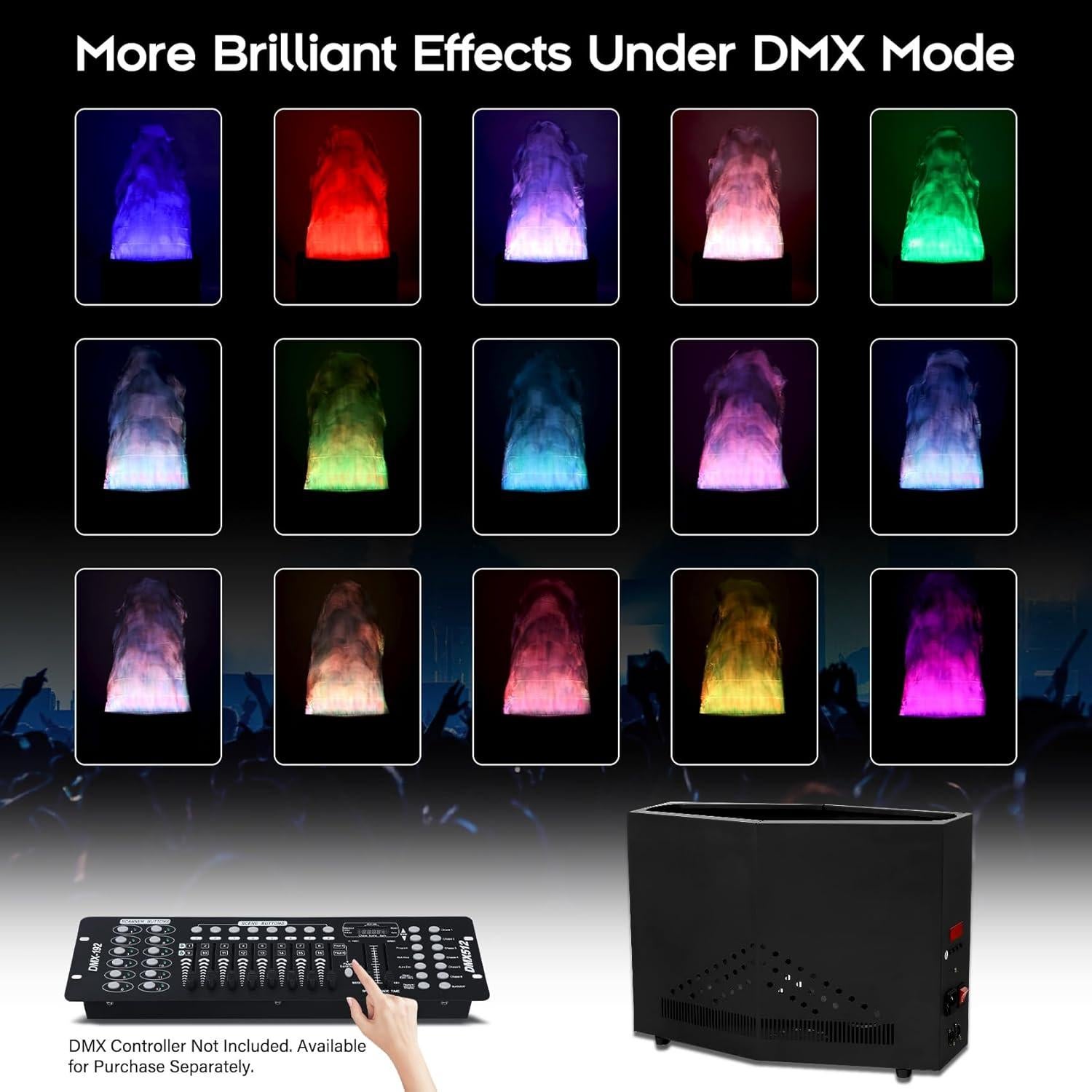 Lámpara de Fuego Artificial TCFUNDY 24 LED RGB 1.2m DMX