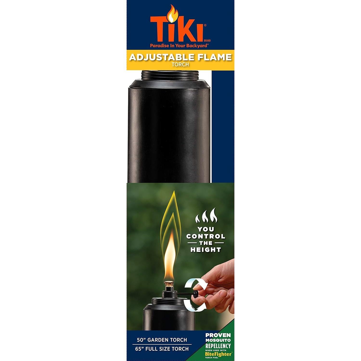 Antorcha de Llama Ajustable TIKI 165 cm Resina Negra Exterior