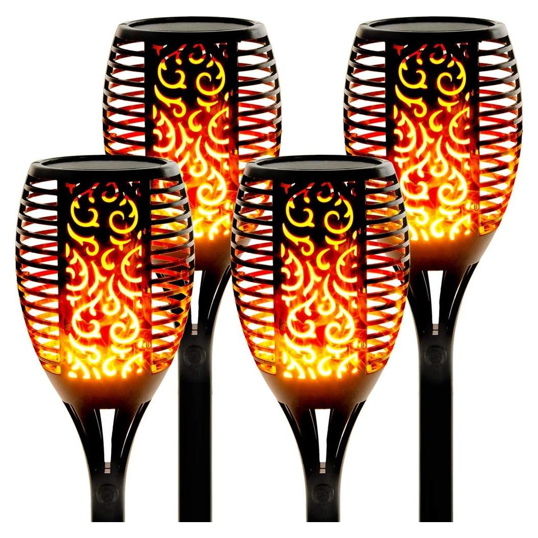 Luces Solares Walensee 4 Pack 96 LED Antorchas Danzantes