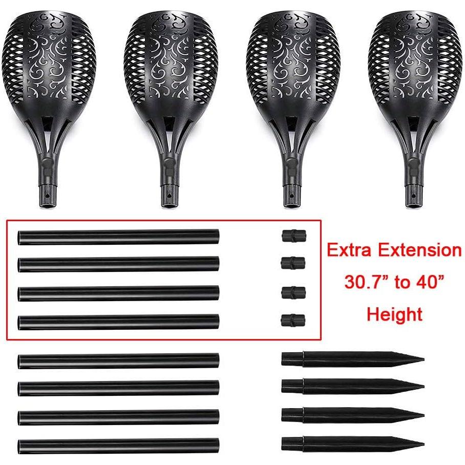 Luces Solares Walensee 4 Pack 96 LED Antorchas Danzantes