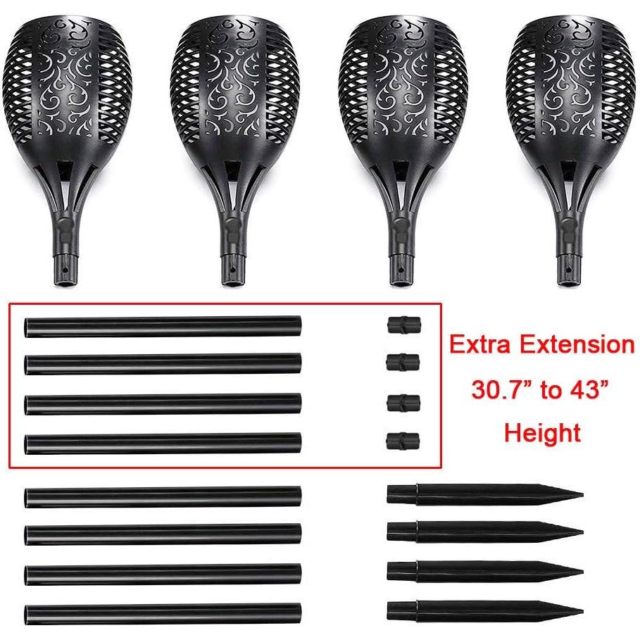 Luces Solares de Antorcha Walensee 96 LED IP65 109 cm 6 Pack