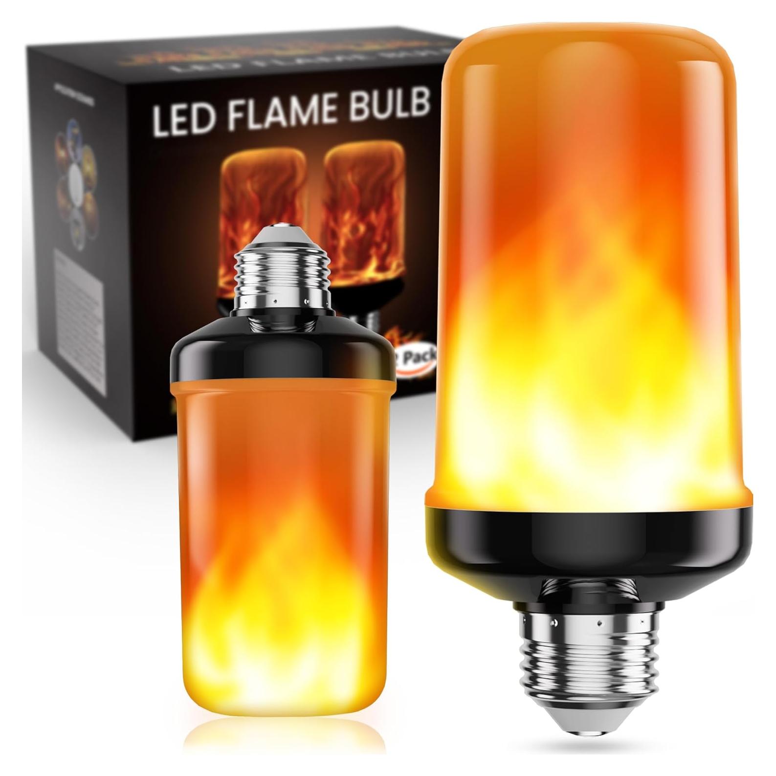 Bombillas LED de Llama Hyrion E26, 4 Modos, 2 Piezas