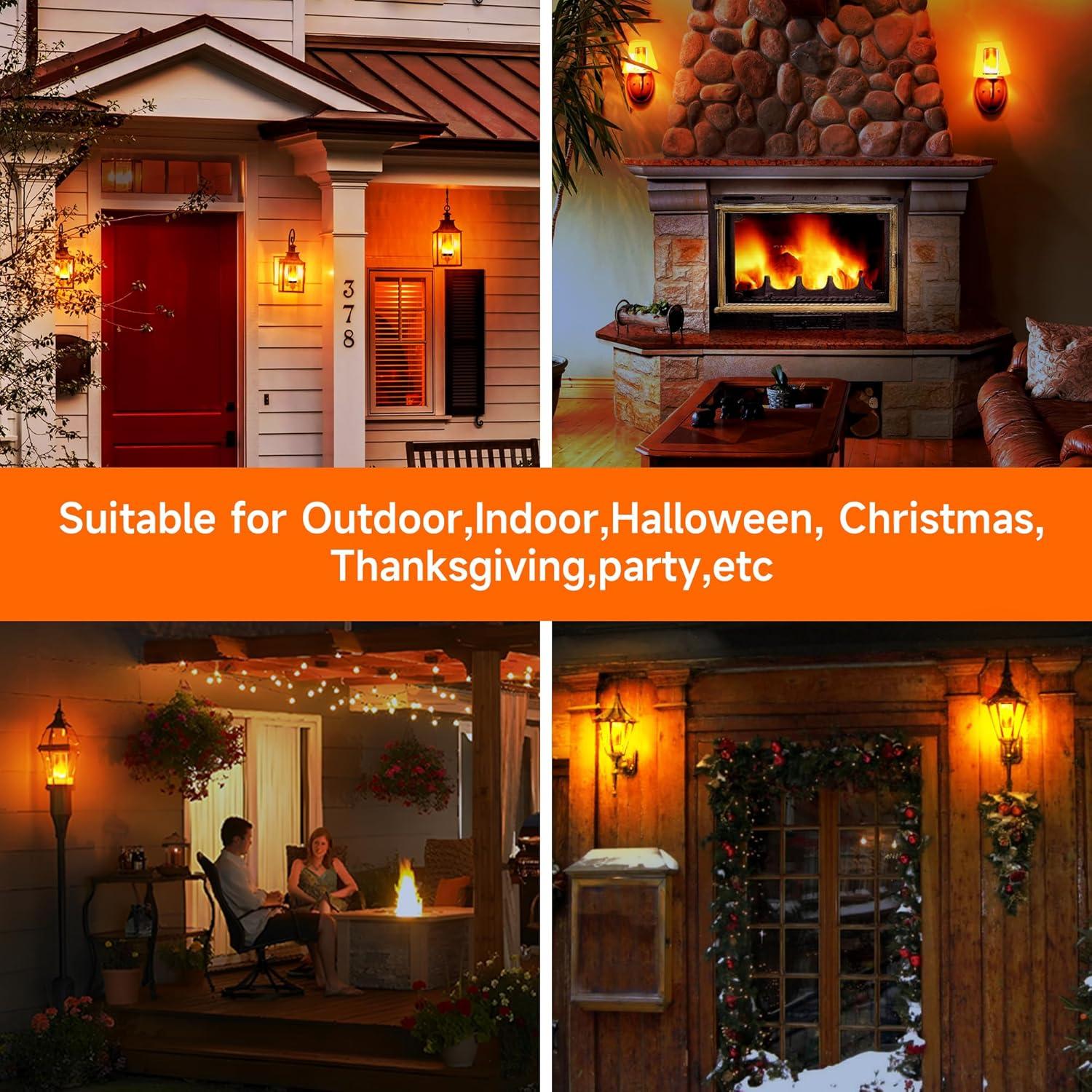 Bombillas LED de Llama Hyrion E26, 4 Modos, 2 Piezas