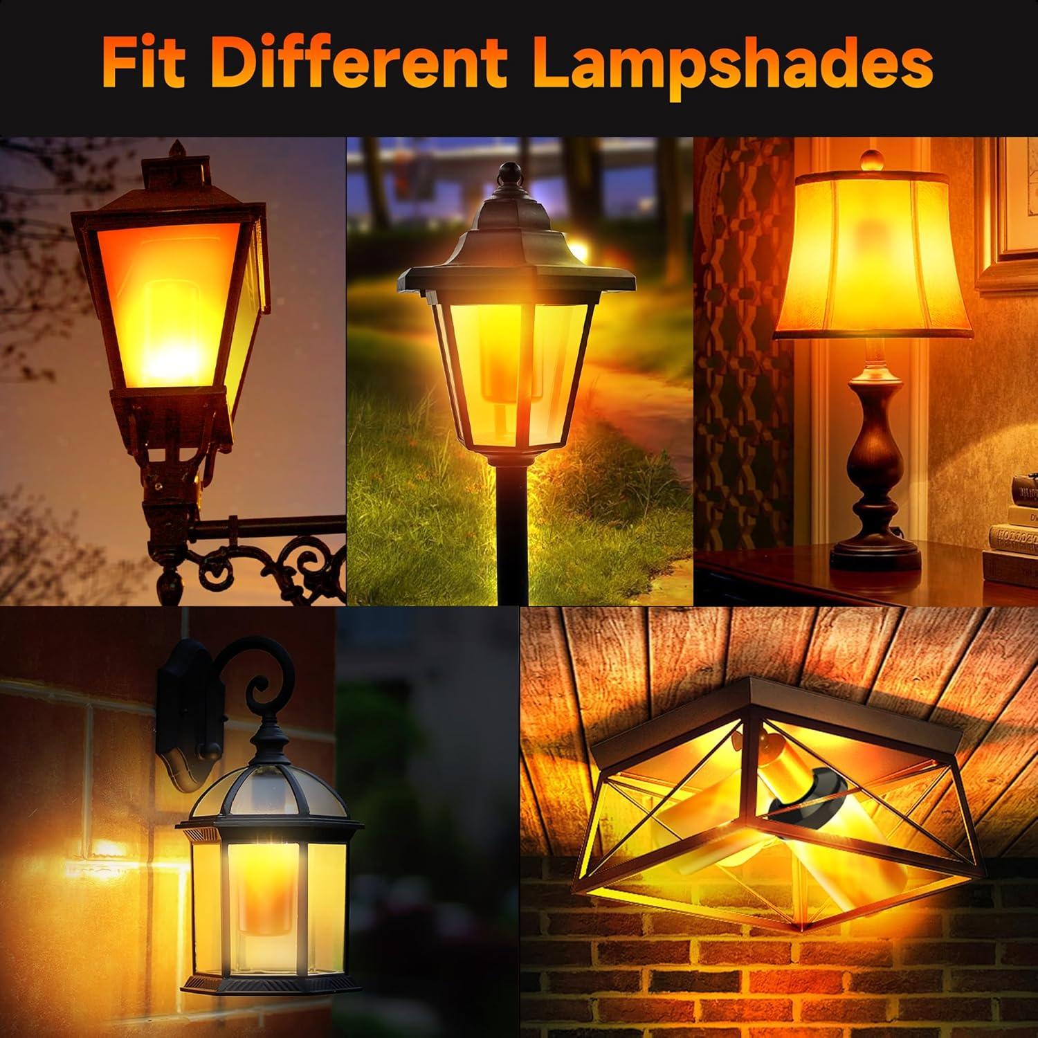 Bombillas LED de Llama Hyrion E26, 4 Modos, 2 Piezas