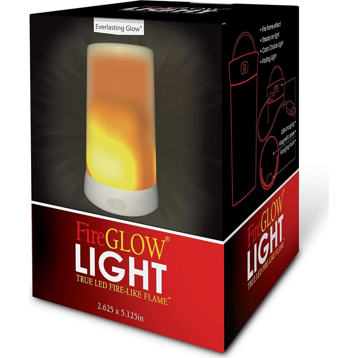 Lámpara LED FireGlow Recargable USB con Base Magnética