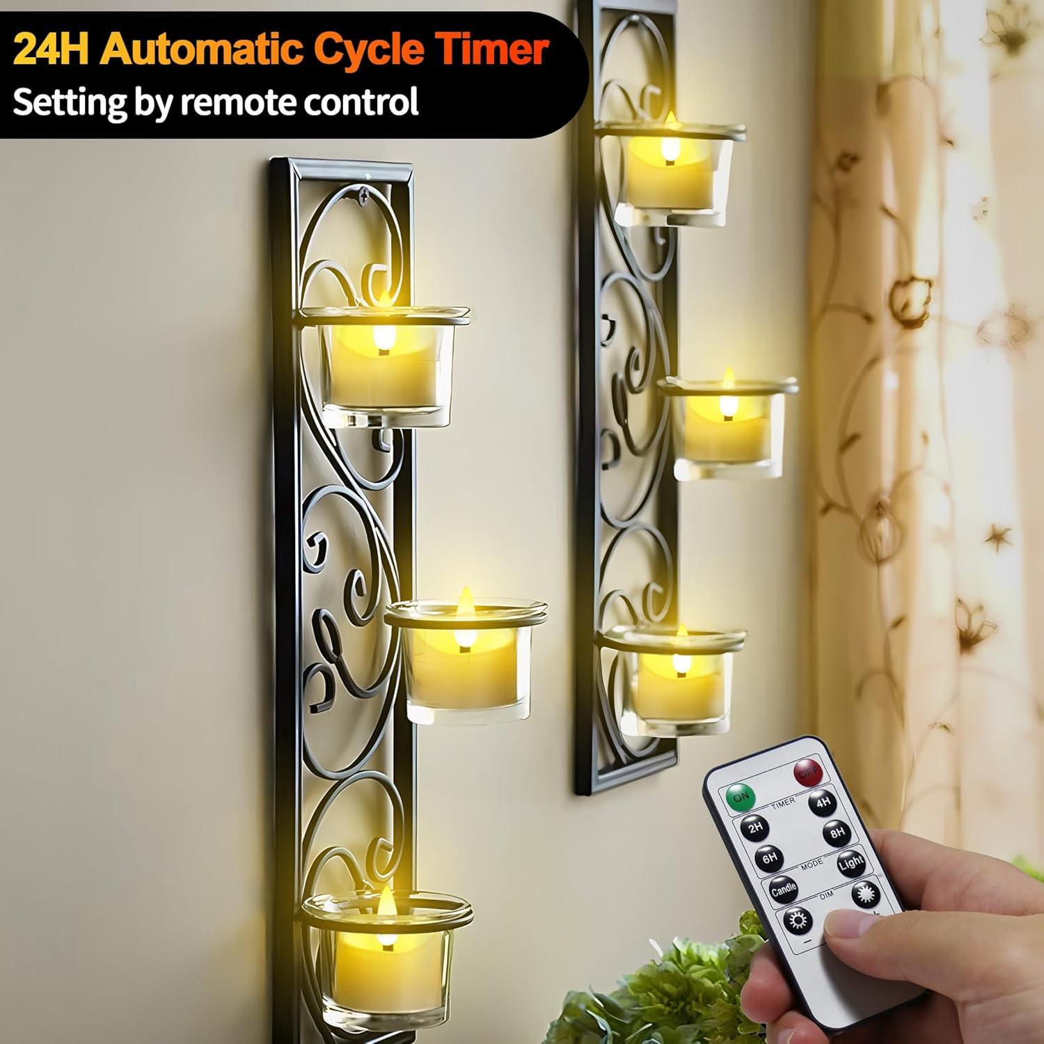 Juego de Luces de Té Recargables YiaMia con Control Remoto - 6 Piezas