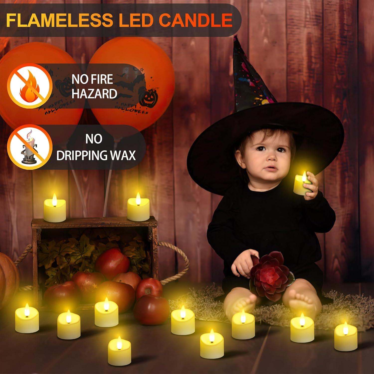 Juego de Luces de Té Recargables YiaMia con Control Remoto - 6 Piezas