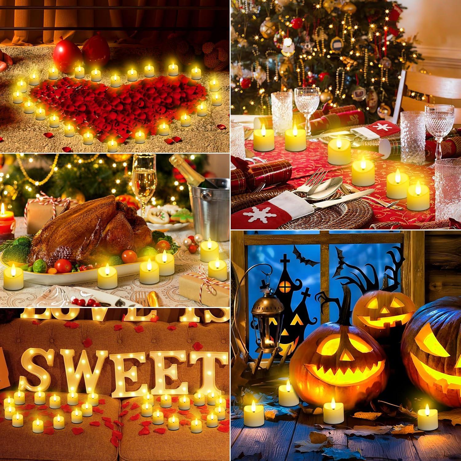 Juego de Luces de Té Recargables YiaMia con Control Remoto - 6 Piezas