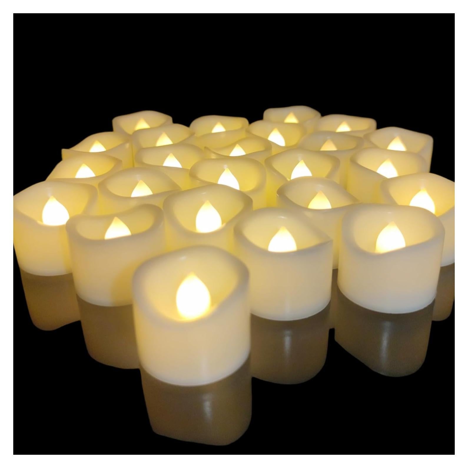 iZAN 48 Velas LED Sin Llama Blancas 3.81 cm Brillo Cálido
