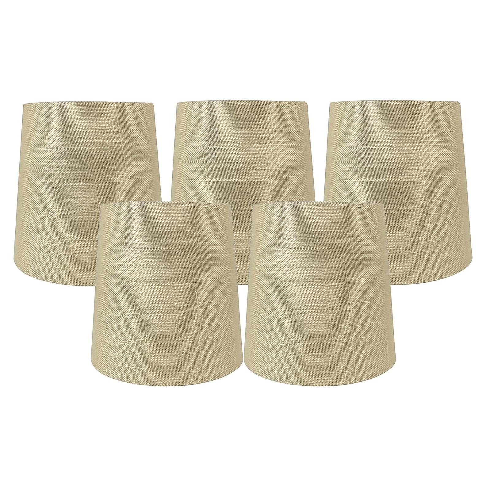 Conjunto de 5 Pantallas de Lámpara de Lino Maíz Meriville 12.7 cm