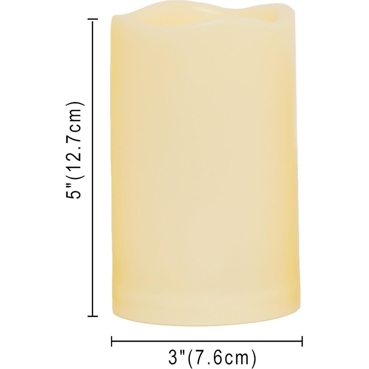 Vela LED de Pilar a Prueba de Agua Jingtech 12.7 cm con Control Remoto