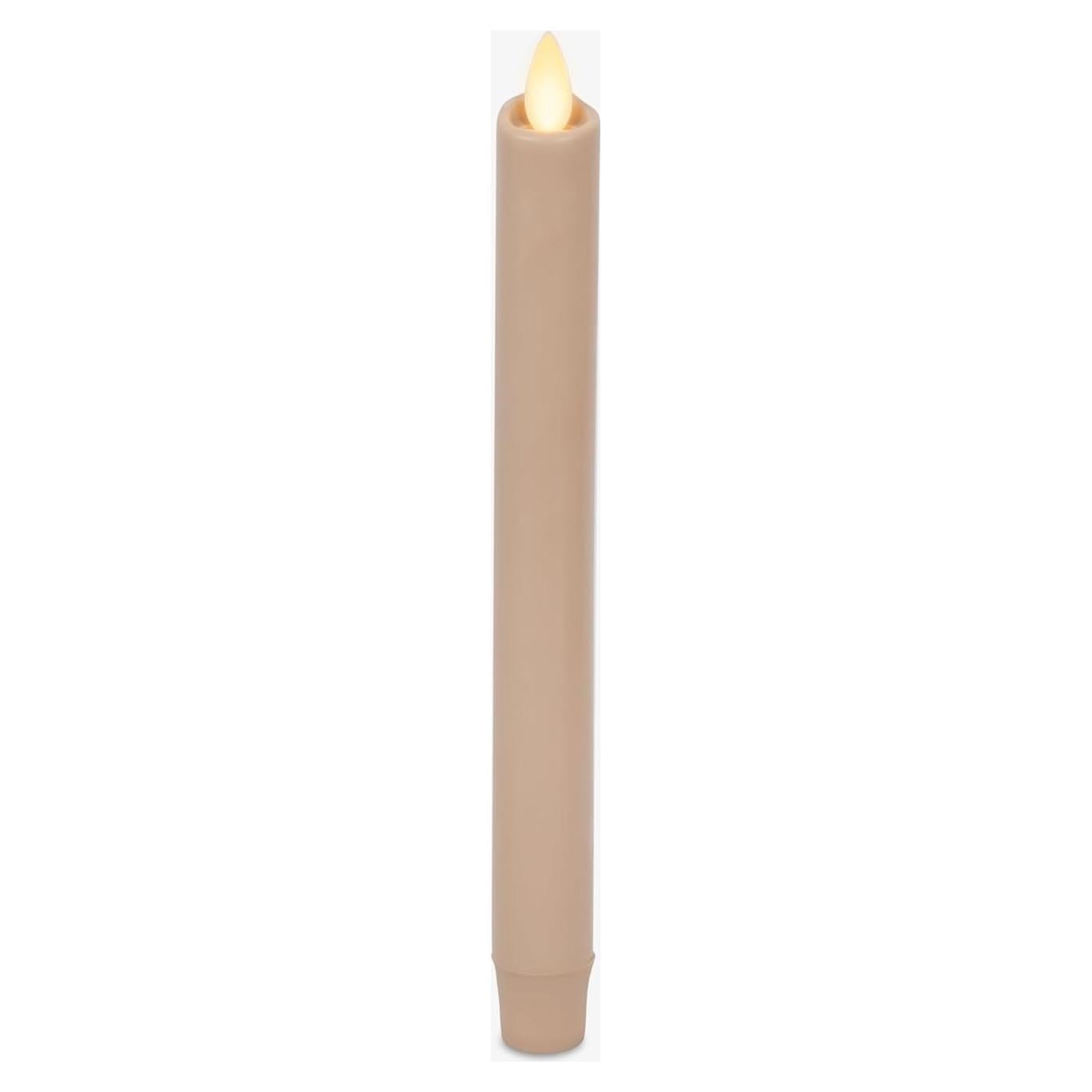 Vela Taper Sin Llama Luminara Crema Irlandesa 24.13 cm