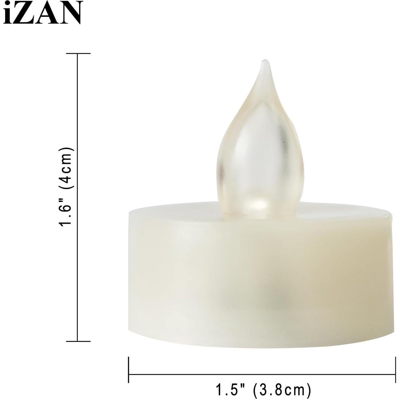 iZAN 6 Velas LED Sin Llama con Control Remoto 3.8x4.1 cm