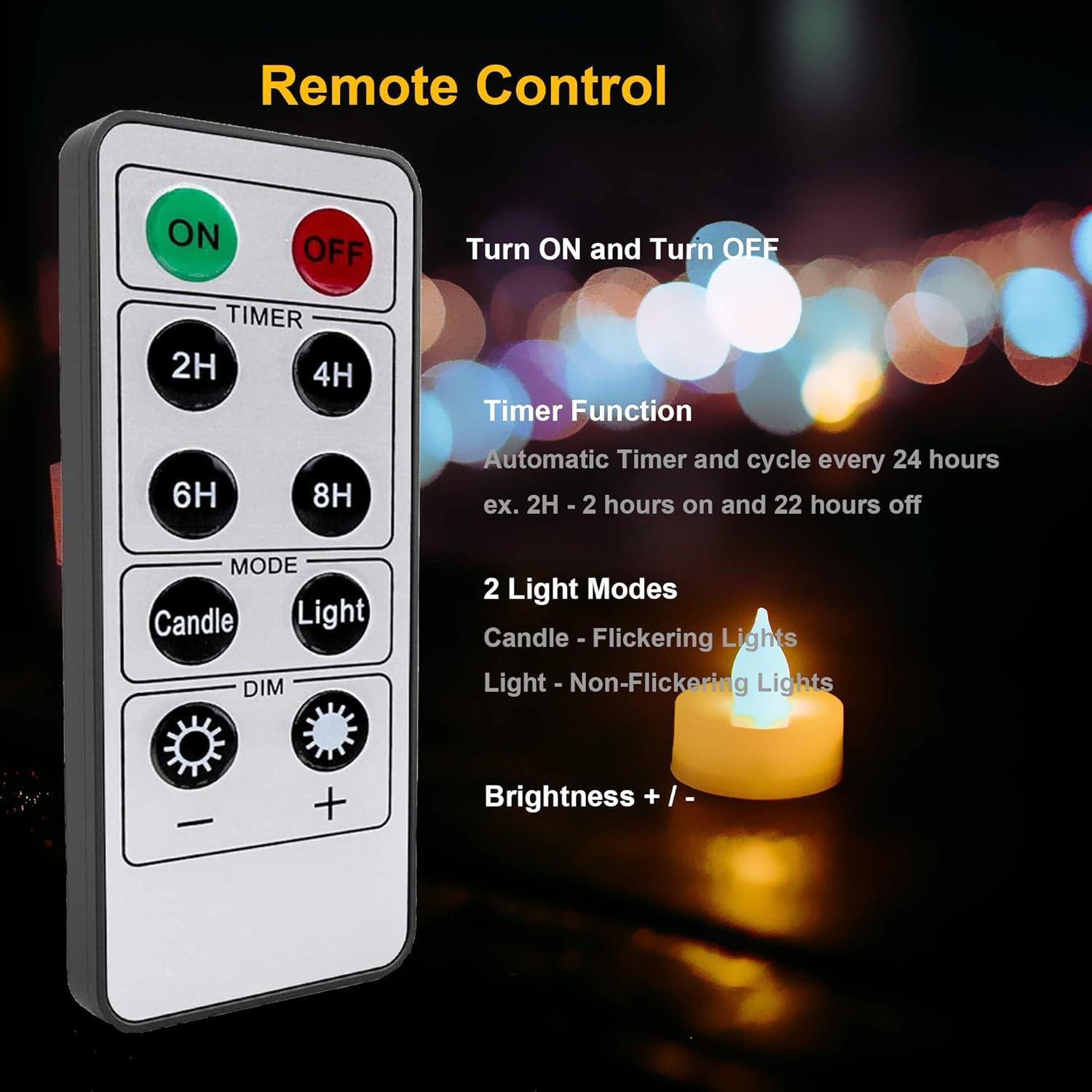 iZAN 6 Velas LED Sin Llama con Control Remoto 3.8x4.1 cm