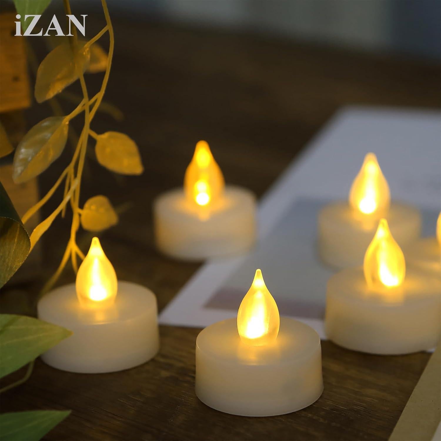 iZAN 6 Velas LED Sin Llama con Control Remoto 3.8x4.1 cm