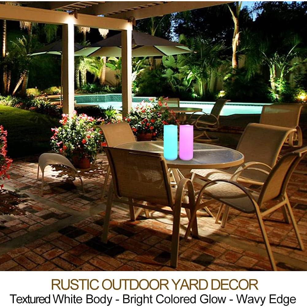 Paquete de 2 Velas LED Multicolor 3x8 HOME MOST para Exterior