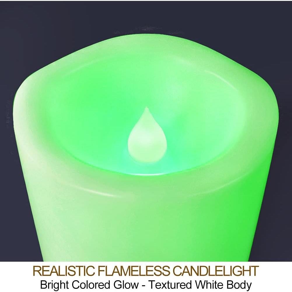 Paquete de 2 Velas LED Multicolor 3x8 HOME MOST para Exterior