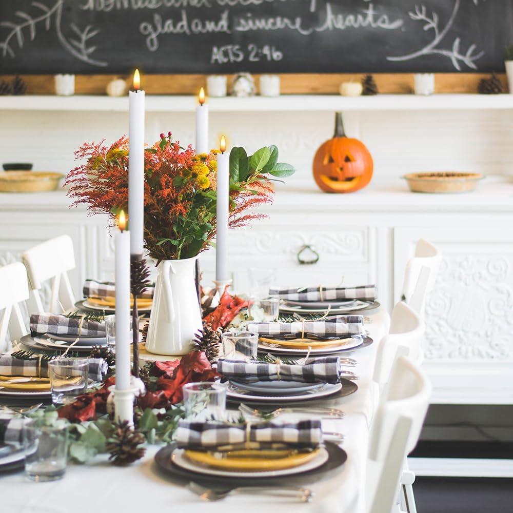 Candelas LED de Cera Real Sin Llama KunSwenn 24.5x2 cm 8 PCS