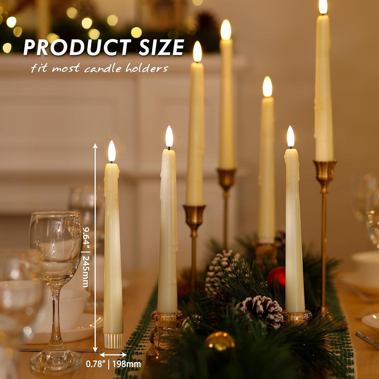 Velas Sin Llama AFINETH 24.4 cm Control Remoto 3 Piezas