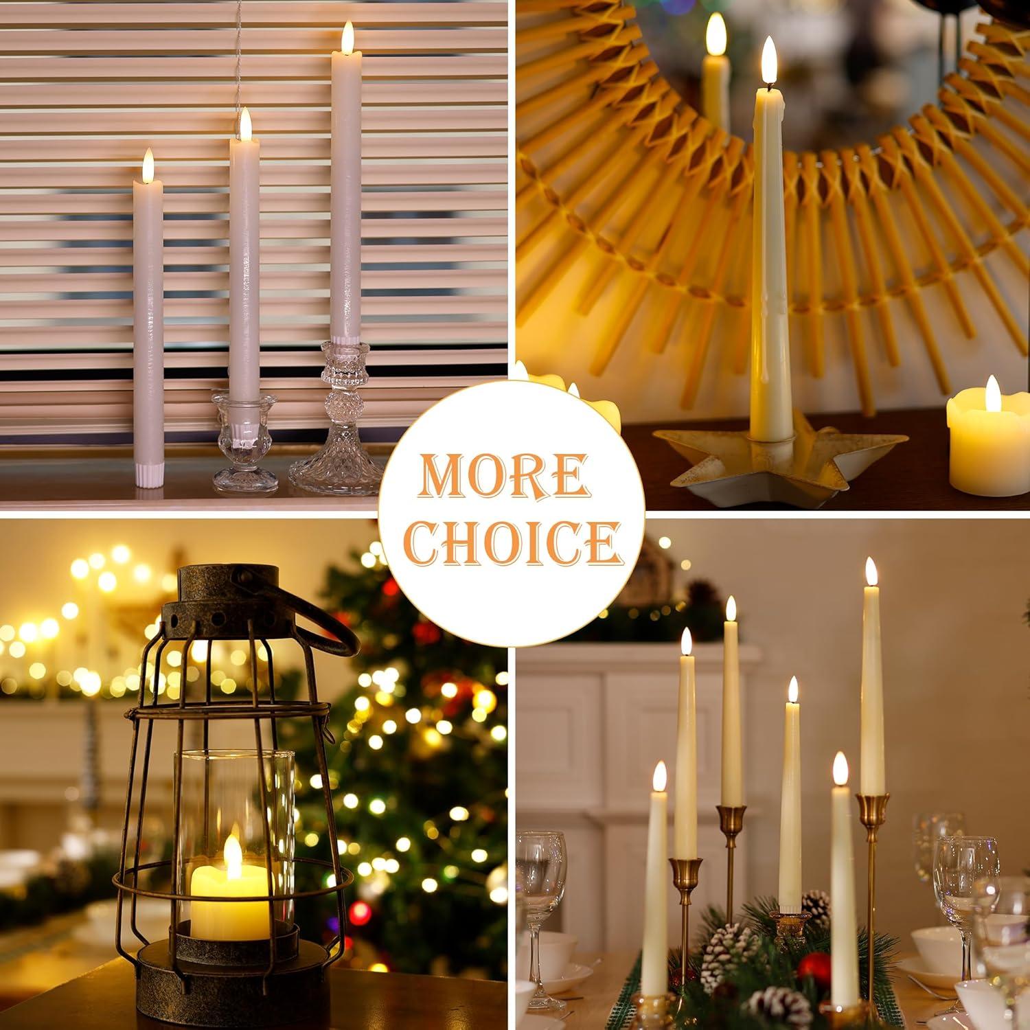 Velas Sin Llama AFINETH 24.4 cm Control Remoto 3 Piezas