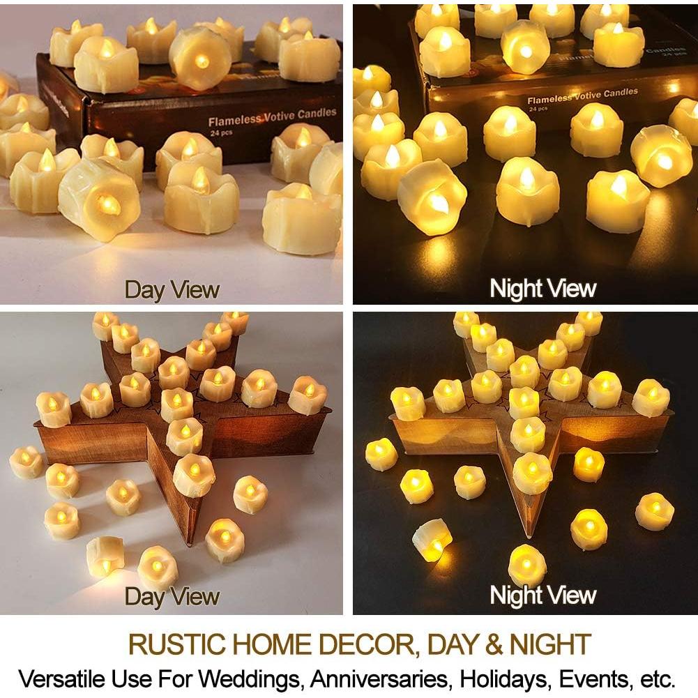 Juego de 24 Velas Votivas LED HOME MOST con Control Remoto