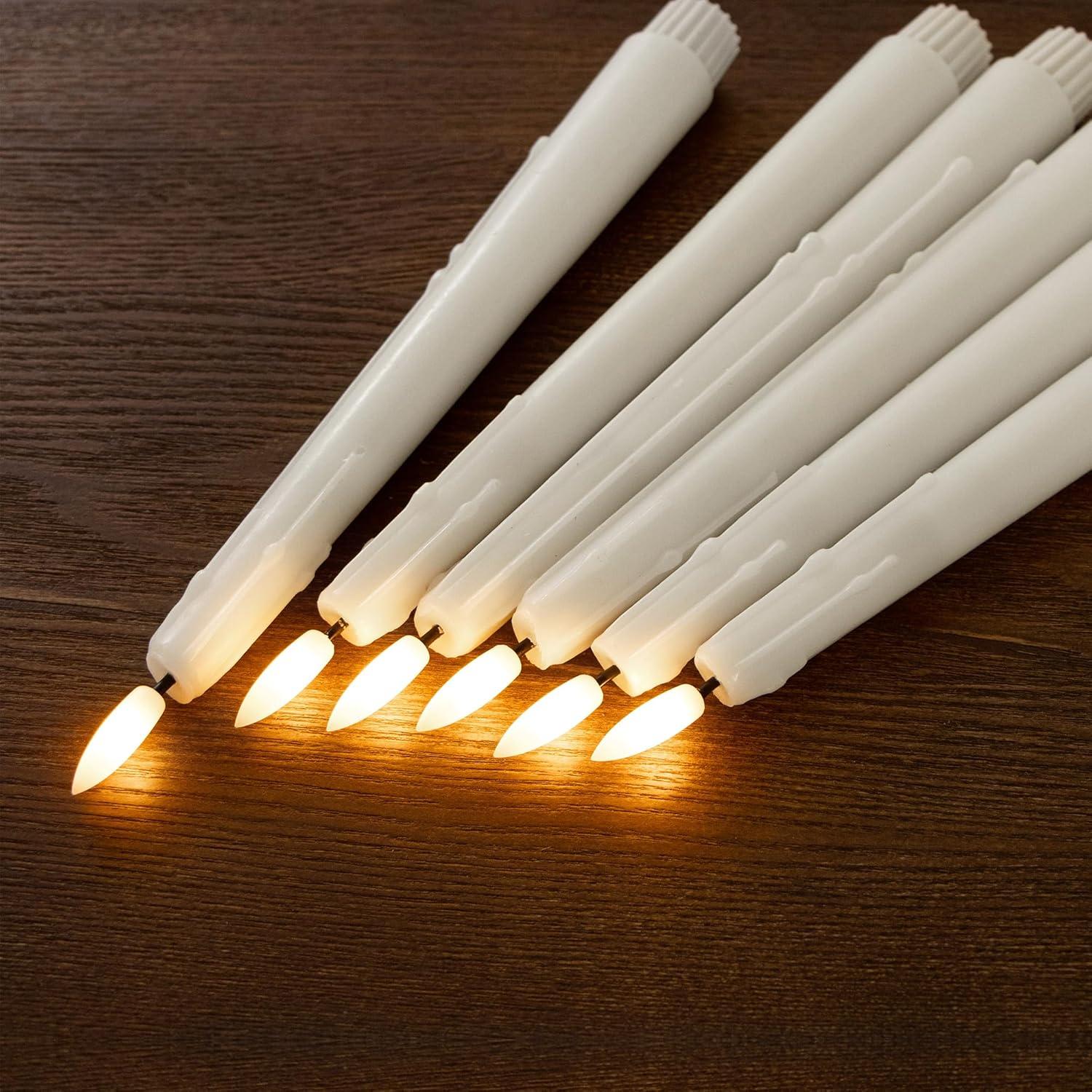 Velas LED Sin Llama Stmarry 24.5 cm con Control Remoto - Paquete de 3