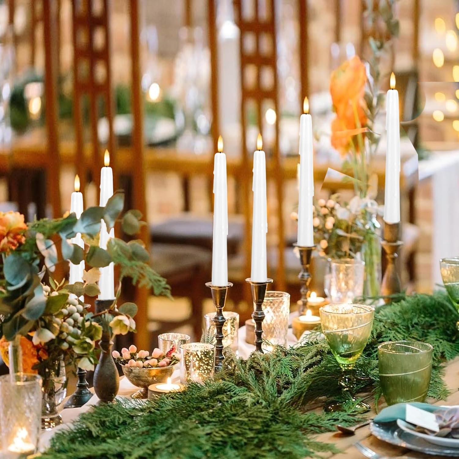 Velas LED Sin Llama SEHNSY 24.4 cm con Control Remoto - Paquete de 6