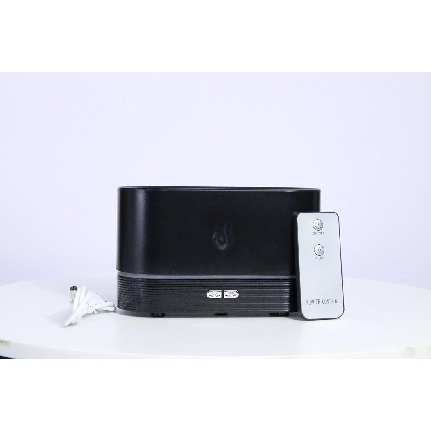 Difusor de Aceite Esencial Genérico Ovalado Negro 200ml LED